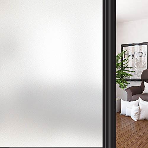 HIDBEA One Way Window Film Anti UV Sun Blocking Heat Control Static Cling Daytime Privacy Mirror Reflective Window Tint for Home and Office Brown Silver 35.4 Inch x 8.2 Feet 